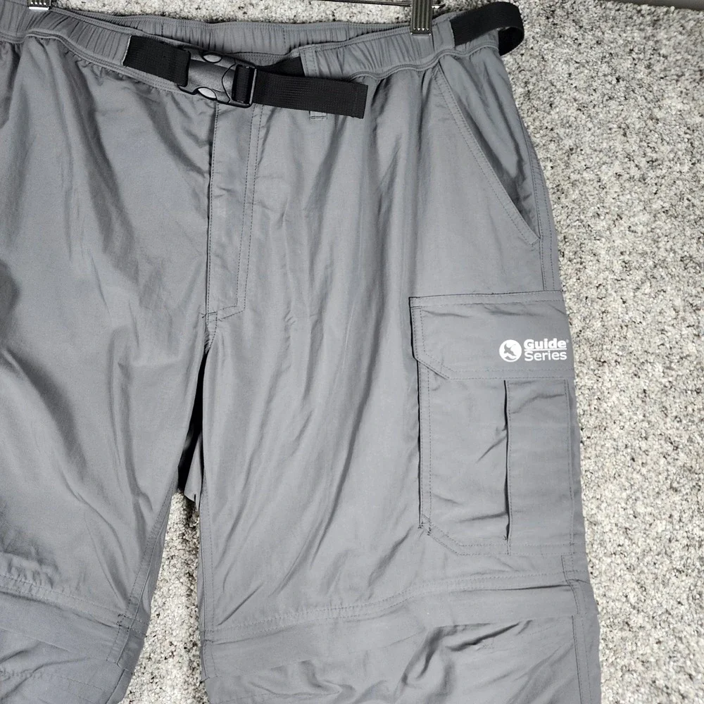 Gander Mountain Cargo Pants Mens L/30 Gray Convertible Zip Off Hiking Never Worn